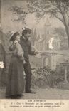 Fantaisie - Couple - Happy walk in the sunshine - CPA 