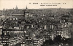 Paris - 7 - Panorama towards Invalides - CPA