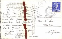 Paris - In Plane on Paris - the Place and Arc de Triomphe of Etoile - CPA