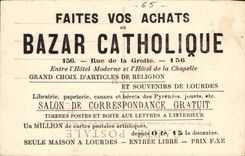 Lourdes - Made Your Purchases - Bazaar Catholic - Street of the Cave - CPA