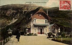 Lourdes - Funicular and the Station - CPA