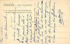 Paris - 5 - Quay of the Small tower - Secondhand booksellers - CPA