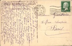 Paris - 16 - Yvon - Coucher de Soleil sur le Trocadero - CPA - 