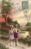 Fantasy - Children - Children taking has walk - CPA