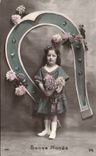 Fantasy - Children - Good Anne - Horse has iron - horseshoe - CPA