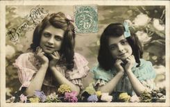 Fantasy - Children - Little Girls with gorgeous eyes - CPA