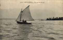 Aix les Bains - Lake of Le Bourget - Sailing ship - Sailboat CPA