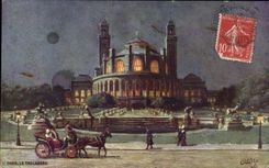 Paris - Le Trocadero - Illustration CPA 