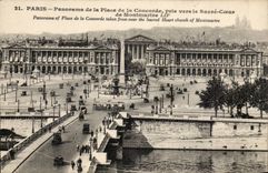 Paris - 8 - Panorama of the Place of Harmony CPA