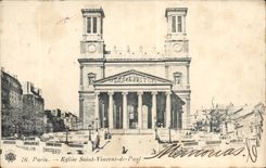 Paris - 10 - Church Saint Vincent of Paul - CPA