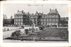 Paris - 6 - Garden of Luxembourg - the Senate - Illustration CPA