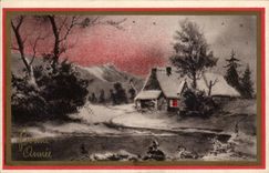 Festivals - Happy New Year - Winter Scene - CPA