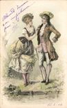 Fantaisie - Couple in elegant clothing CPA 