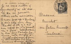 CPA Lourdes the cave