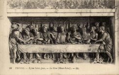 Holy Troyes CPA Church Jean CEne (high relief)