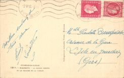 Biarritz CPA La roche percee et le rocher de la vierge