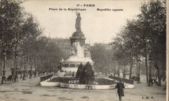 Paris - 10 - Place of the Republic - CPA