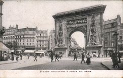 Paris - 10 - Boulevard and Gate Saint Denis - CPA