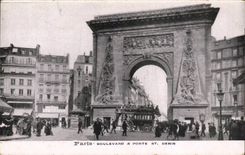 Paris - 10 - Gate Saint Denis - Boulevard - CPA