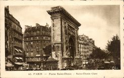 Paris - 10 - Gate Saint Denis - Boulevard - CPA