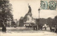 Paris - 10 - Place of the Republic - Monument by Morice - CPA