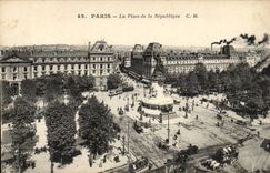 Paris - 10 - Place of the Republic - CPA
