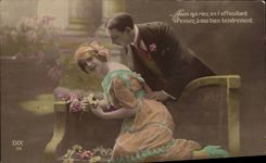 Fantaisie - Couple - surprised woman - Dix - CPA 