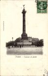 CPA Paris the place of the Bastille and the column of July