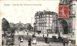 CPA Paris Gare Is Boulevard of Strasbourg