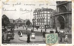 CPA Paris Gare Is Boulevard of Strasbourg