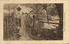 CPA Italy Italia Jdilio campestre (Emil Rau) (folklore costume caps)