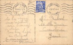 CPA Luchon Superbagneres Train station and the large hotel