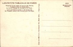 Paris CPA Perspective sur les jardins du Louvre et des Tuileries 