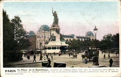 Paris CPA Places Republic