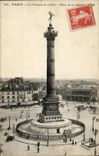 Paris CPA the place of the Bastille Column of July