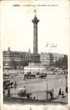 Paris CPA the place of the Bastille Column of July