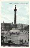Paris CPA the place of the Bastille Column of July