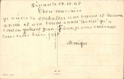 MODERN CARD Fantasy Child Happy New Year Snowman