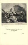 CPA Fantaisie Les chefs d'oeuvre de l'art au 18eme Le passe temps WAtteau Audran