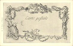 CPA Fantaisie Les chefs d'oeuvre de l'art au 18eme Le passe temps WAtteau Audran