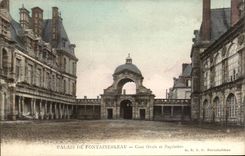 CPA Palate of oval Fontainebleau Court and baptistry