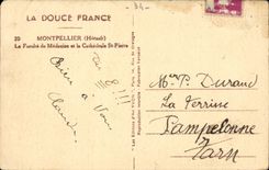 CPA Montpellier La faculte de Medecine et la cathedrale St Pierre