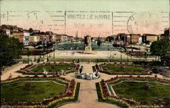 CPA Le Havre the Gambetta place and gardens