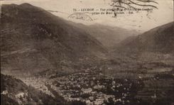 CPA Luchon View from above and valley of Luchon taken of the Soulan Mall