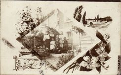 CPA Real photo Tours Fantasy Family in the countryside