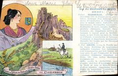 CPA Mouths of the Rhone Ruins of the castle of the Arles Beams on the Rhone the Camargue