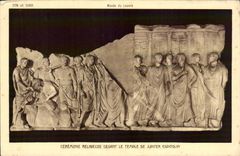 Museum Loure CPA Eremonie der Nonne vor dem Tempel Jupiter-CApitolin