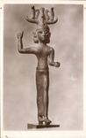 CPA the Louvre Paris Bronzes phenician of egyptisant style coming from Fagra