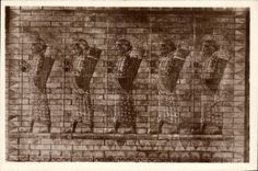 CPA the Louvre Paris Asian Antiquities Plank of the archers palate of Darius