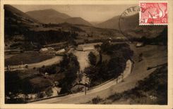Arreau CPA Strasse von Lannemezan gesehen auf das Tal von Louron